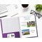 Better Office Products 2 Pocket Paper Folders Portfolio W/Prongs, Matte Texture, Letter Size, Purple, 50PK 84214 - alternate 2